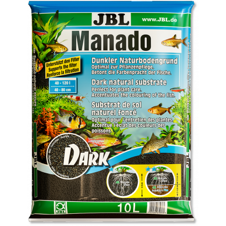 JBL - Manado Dark - 10l - Donker bodemsubstraat voor zoetwateraquaria