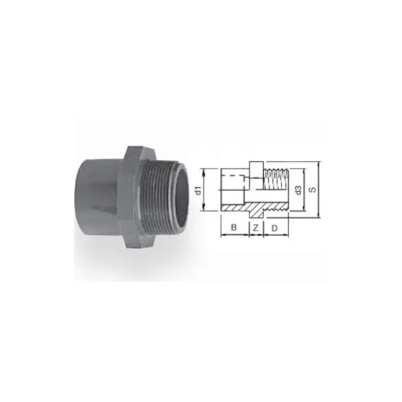 AQUA MEDIC - Schroefdraadhuls - 25-32-1 1/4"(m) mm