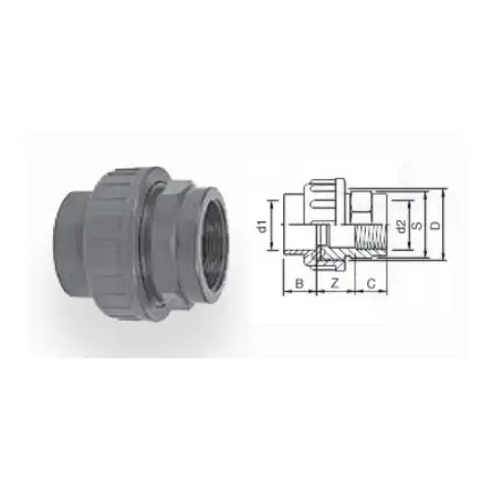 AQUA MEDIC - Vrouwelijke connector - PVC - Diameter 20 mm