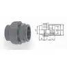 AQUA MEDIC - Conector fêmea - PVC - Diâmetro 20 mm