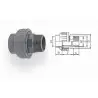 AQUA MEDIC - Male connector - PVC - Diameter 40 mm