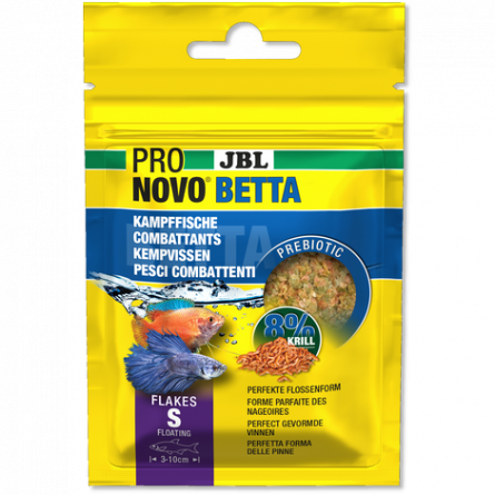 JBL - Pronovo Betta - Fiocchi S - 20 ml - Fiocchi per combattenti da 3 a 10 cm