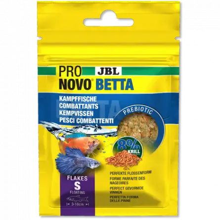 JBL - Pronovo Betta - Pahuljice S - 20 ml - Pahuljice za borce od 3 do 10 cm