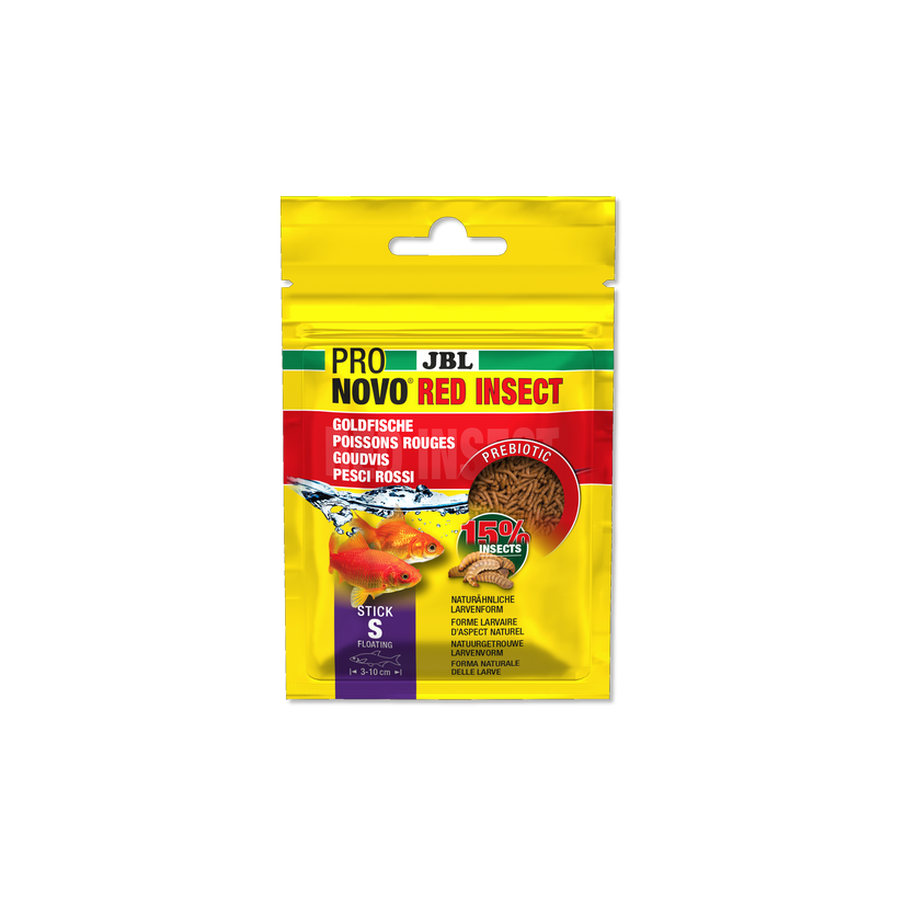 JBL - Pronovo red insect - Stick S - 20 ml - Sticks para peixinhos dourados de 3 a 10 cm