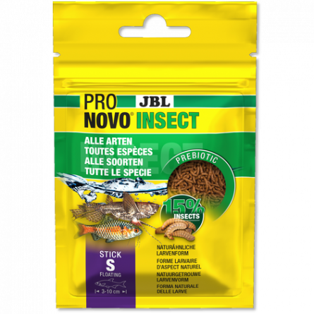 JBL - Pronovo insect - Stick S - 20 ml - Palčke za okrasne ribice od 3 do 10 cm