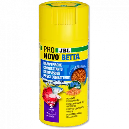 JBL - Pronovo Betta - Grano S Click - 100 ml - Pelletfutter für Kämpfer von 3 bis 10 cm