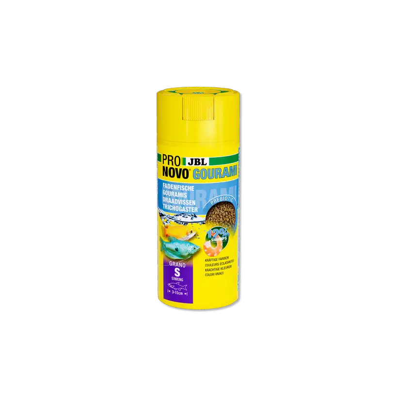 JBL - Pronovo Gourami - Grano S click - 250 ml - Korrels voor goerami's van 3 tot 10 cm