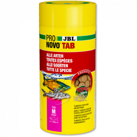 JBL - Pronovo Tab - M - 1000 ml - Pastilhas alimentares para peixes de 1 a 20 cm