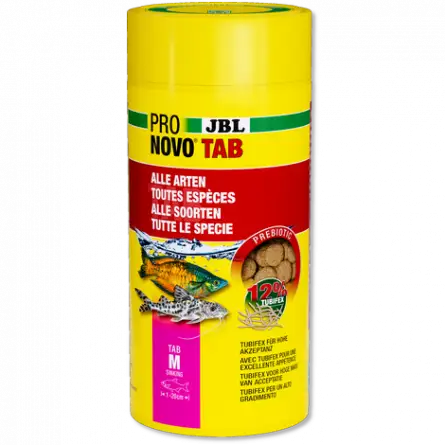 JBL - Pronovo Tab - M - 1000 ml - Pastilhas alimentares para peixes de 1 a 20 cm