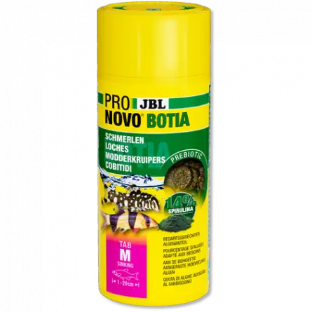 JBL - Pronovo Botia - Tab M - 250 ml - Food tablet for loaches from 1 to 20 cm