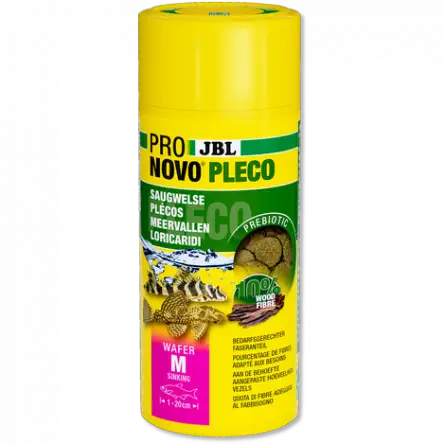 JBL - Oblea Pronovo Pleco - M - 100 ml - Tabletas para locáridos herbívoros de 1 a 20 cm