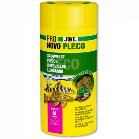 JBL - Oblea Pronovo Pleco - M - 1000 ml - Tabletas para locáridos herbívoros de 1 a 20 cm