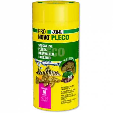 JBL - Oblea Pronovo Pleco - M - 1000 ml - Tabletas para locáridos herbívoros de 1 a 20 cm