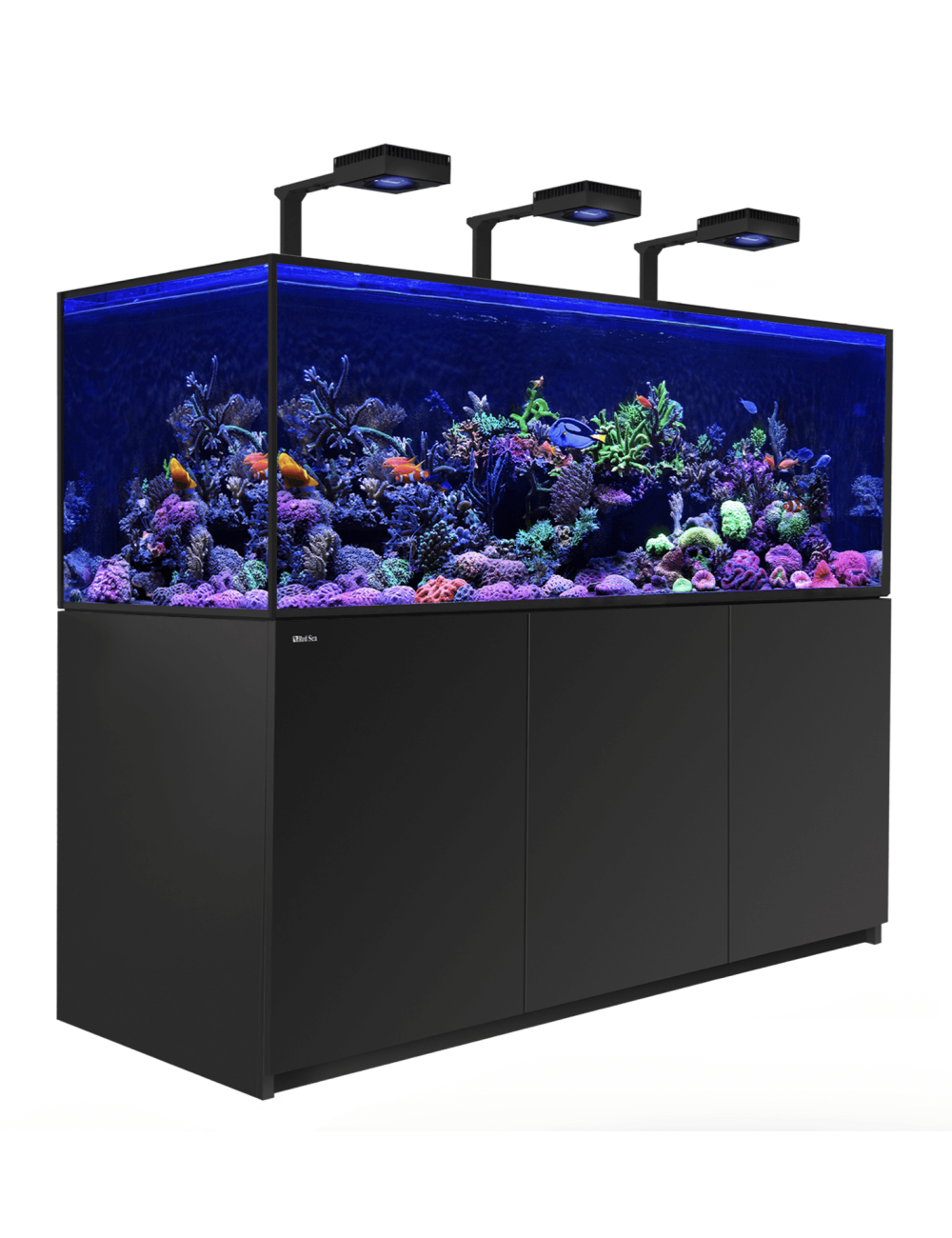 RDEČE MORJE - Reefer-S 850 G2 Deluxe - Črna - 680 litrov - 3 ReefLED 160S in 3 stebla