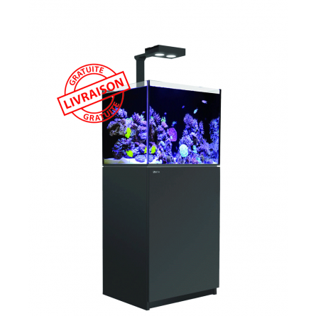 CRVENO MORE - Max® E-170 Akvarij + LED AI Hydra 26™ HD - crni namještaj + dekanter - 170 litara