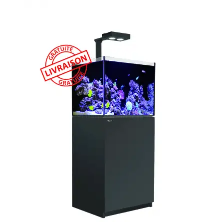 CRVENO MORE - Max® E-170 Akvarij + LED AI Hydra 26™ HD - crni namještaj + dekanter - 170 litara