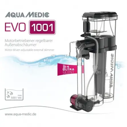 Aqua Medic - Evo 1001 - Jusqu'à 500 litres - Ecumeur externe réglable