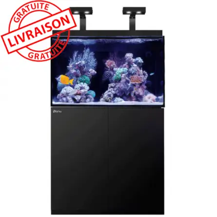 RED SEA - Aquarium Max® E-260 + LED 2x AI Hydra 26™ HD - Gabinete Negro + Decantación - 260 litros