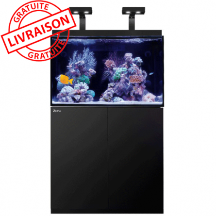 CRVENO MORE - Aquarium Max® E-260 + LED 2x AI Hydra 26™ HD - Crni namještaj + Dekantacija - 260 litara CRVENO MORE - Aquarium Ma