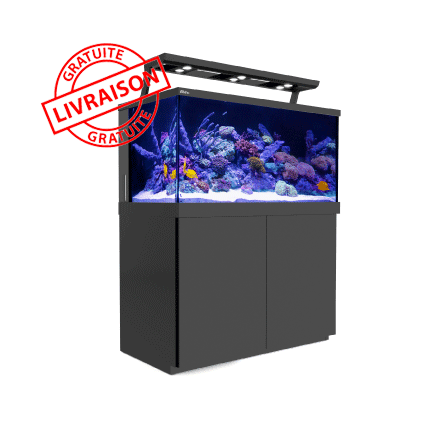 CRVENO MORE - Aquarium Max® S-500 + LED 3x AI Hydra 26™ HD - Crni ormar - 500 litara