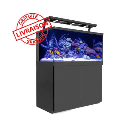 CRVENO MORE - Aquarium Max® S-500 + LED 3x AI Hydra 26™ HD - Crni ormar - 500 litara