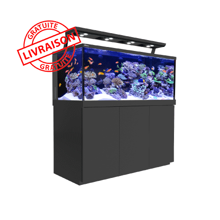 CRVENO MORE - Aquarium Max® S-500 + LED 3x AI Hydra 26™ HD - Crni ormar - 500 litara