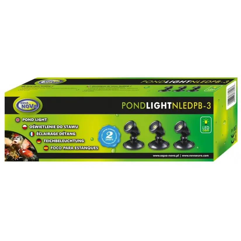 AQUA NOVA - NLEDPB-3 - LED-spot x3 - Verlichting voor tuinvijver