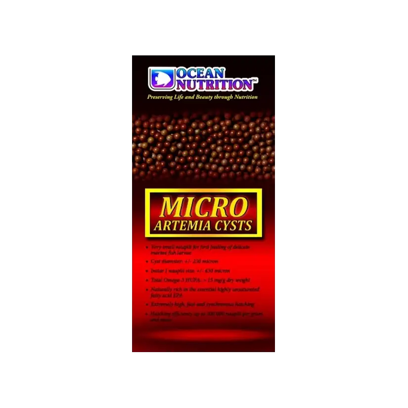 OCEAN NUTRITION - Cistos de micro artemia - 25 g - Náuplios pequenos