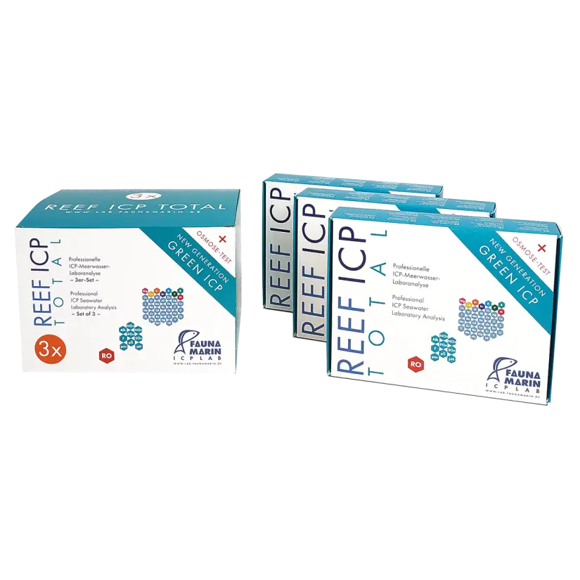 FAUNA MARIN - Reef ICP Test Total - Set 3 tests - Test de laboratoire complet