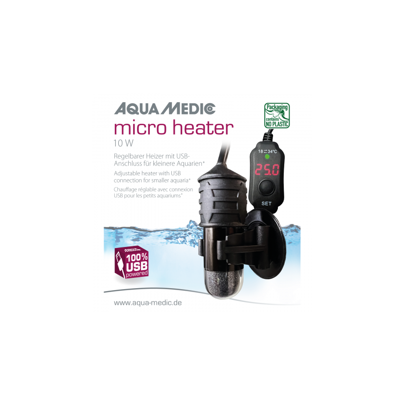 AQUA MEDIC - Micro aquecedor - 10 W - Aquecimento para aquários pequenos