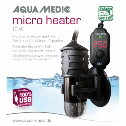 AQUA MEDIC - Micro aquecedor - 10 W - Aquecimento para aquários pequenos