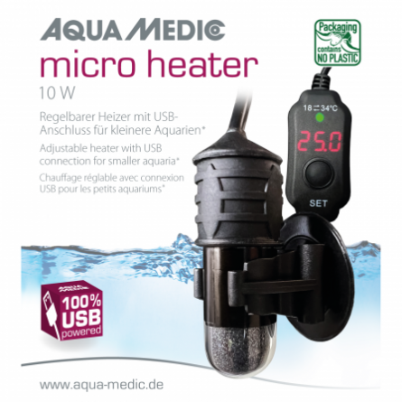 AQUA MEDIC - Micro riscaldatore - 10 W - Riscaldatore per piccoli acquari