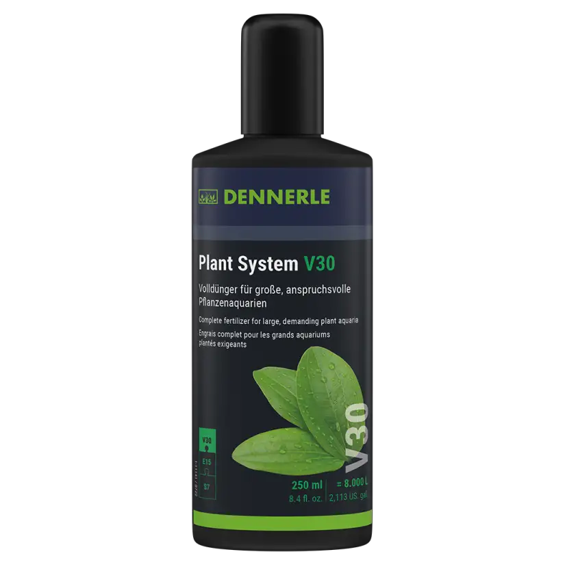 DENNERLE - Plant System V30 - 250 ml - Engrais complet pour grands aquarium