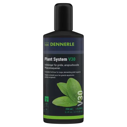 DENNERLE - Plant System V30 - 250 ml - Fertilizante completo para aquários grandes