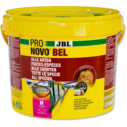 JBL - Pronovo bel - Flackes M - 5.5l - Alimento en escamas para peces de 8 a 20 cm