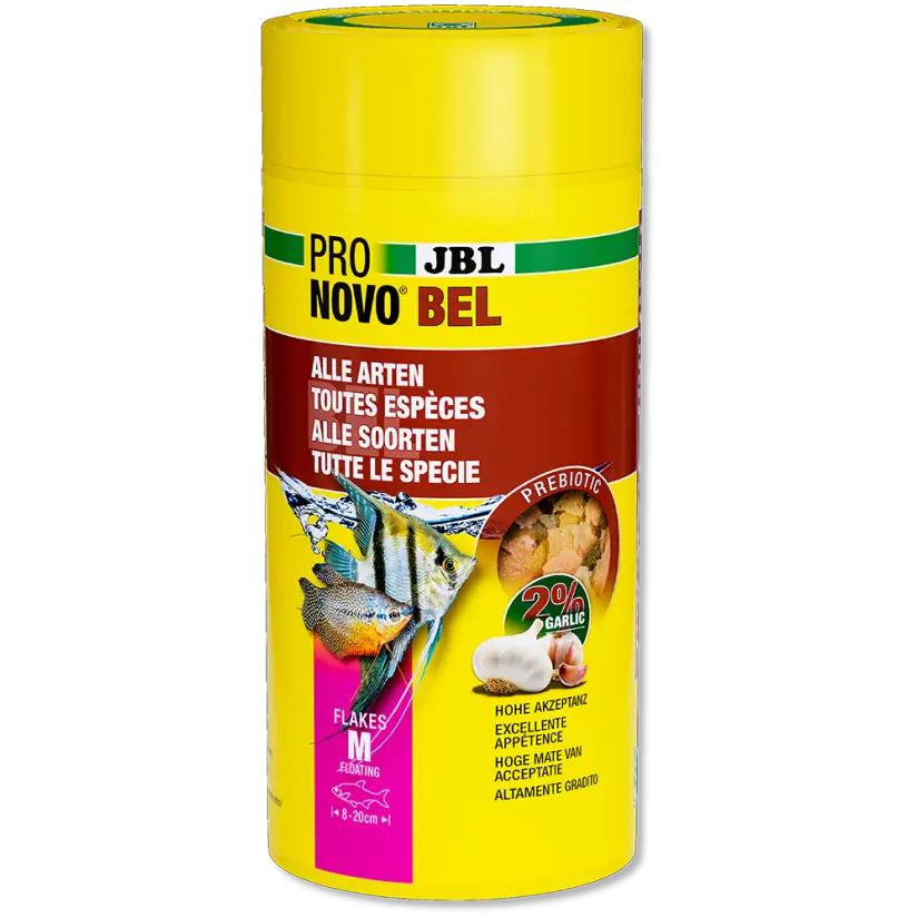 JBL - Pronovo bel Flackes M - 1000 ml - Alimento en escamas para peces de 8 a 20 cm