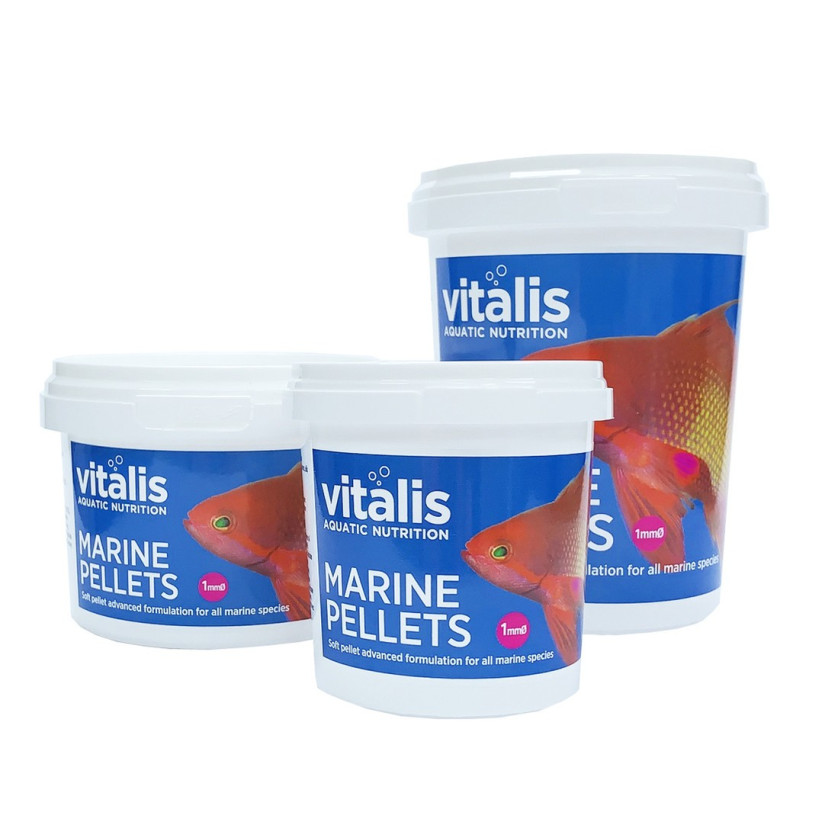 VITALIS - Morske pelete 1mm - 70g - Hrana za morske ribe