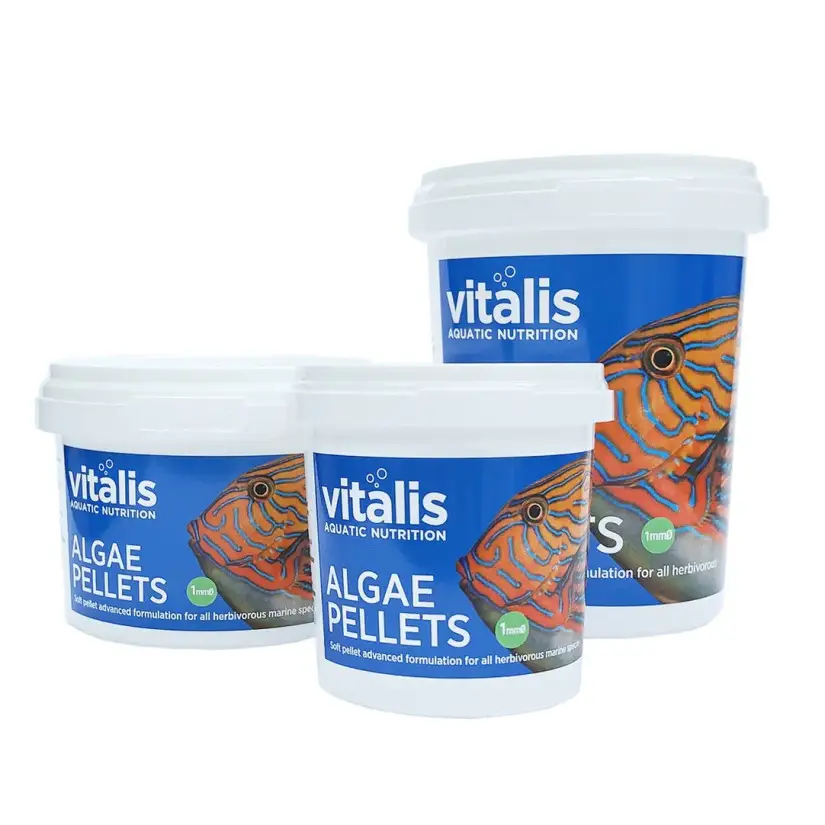 VITALIS - Algae Pellets 1mm - 70g - Aliment pour poissons marins herbivores