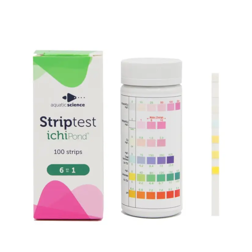 AQUATIC SCIENCE - Striptest 6in1 - 100 tests - Teststrips voor tuinvijvers