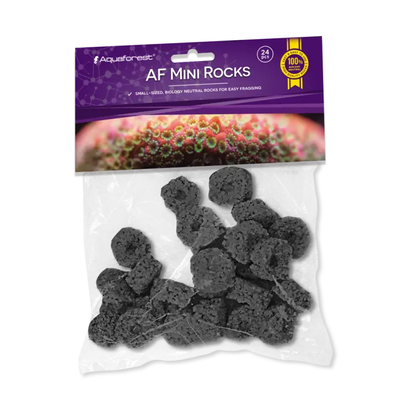 AQUAFOREST - AF Mini Rocks Black - 24 kos - Kamenje za koralne potaknjence.