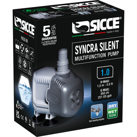 SICCE - Syncra SILENT 1.0 - Pompe à eau 950 l/h