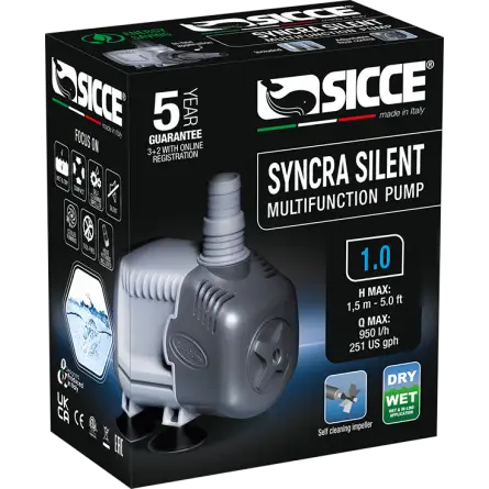 SICCE - Syncra SILENT 1.0 - Pompe à eau 950 l/h