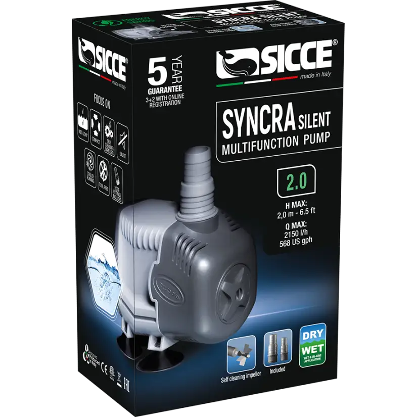 SICCE - Syncra SILENT 2.0 - Pompe à eau 2150 l/h