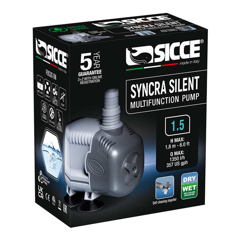 SICCE - Syncra SILENT 1.5 - Pompe à eau 1350 l/h