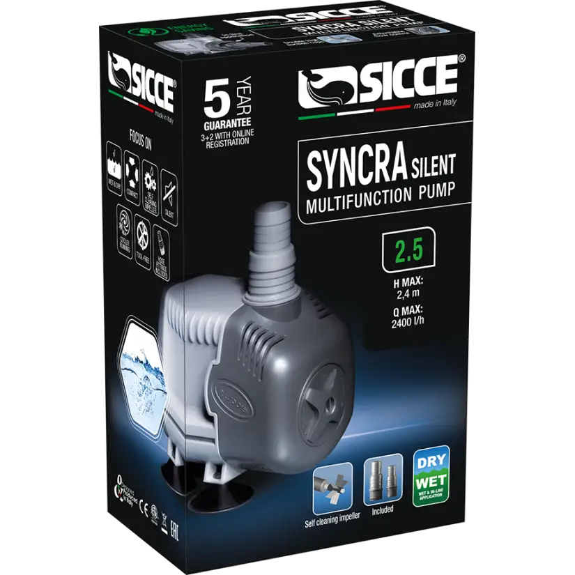 SICCE - Syncra SILENT 2.5 - Bomba de água 2400 l/h