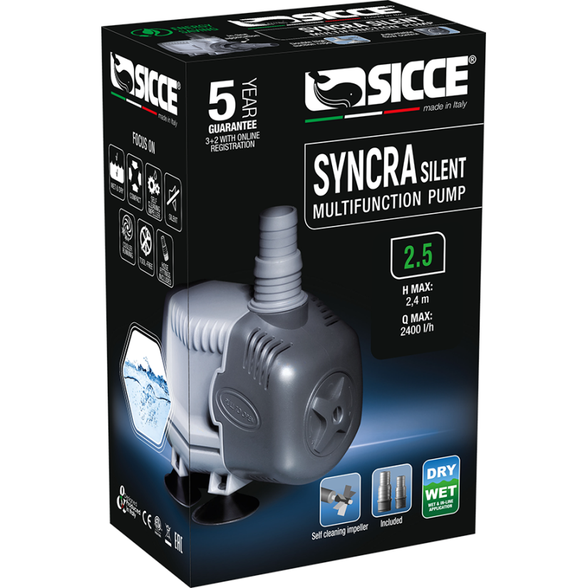 SICCE - Syncra SILENT 2.5 - Wasserpumpe 2400 l/h