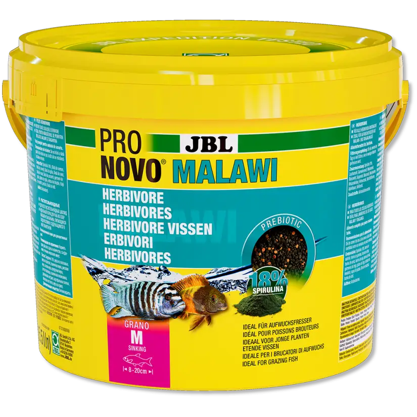 JBL - Pronovo Malawi M - 5500 ml - Alimento para Ciclídeos Herbívoros