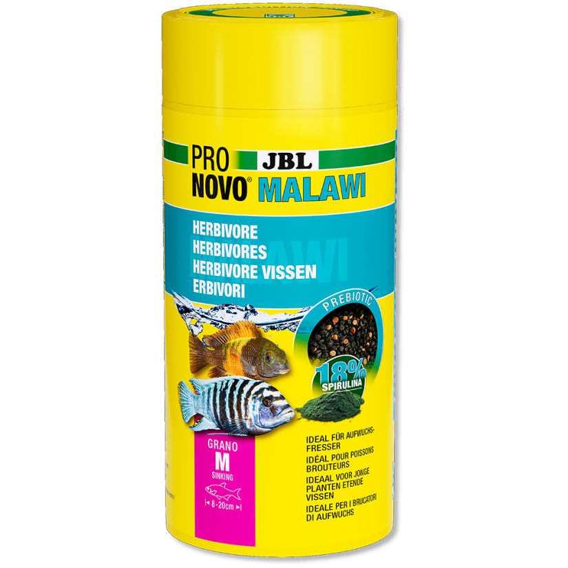 JBL - Pronovo Malawi M - 1000 ml - Alimento para cíclidos herbívoros