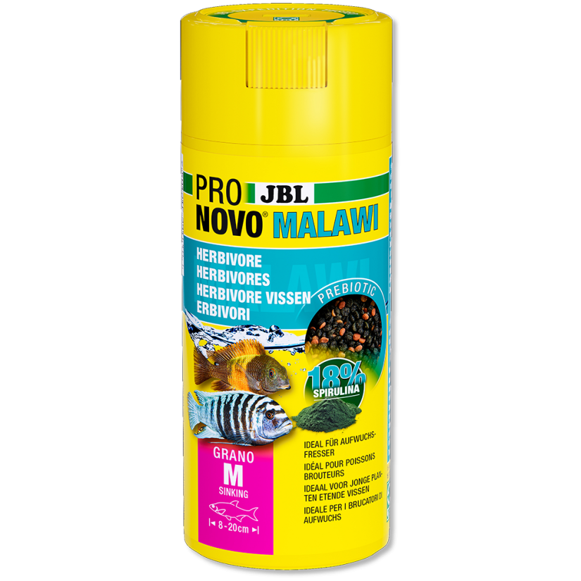 JBL - Pronovo Malawi M Click - 250 ml - Alimento para ciclídeos herbívoros