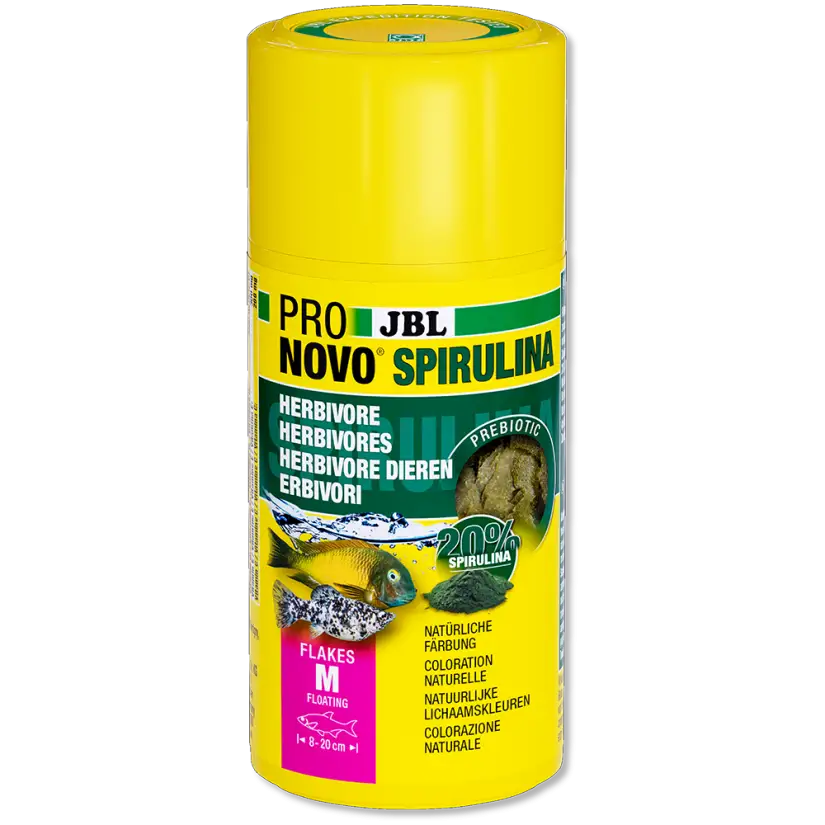 JBL - Pronovo Spirulina Flackers M - 100ml - Spirulina-Flocken für Fische